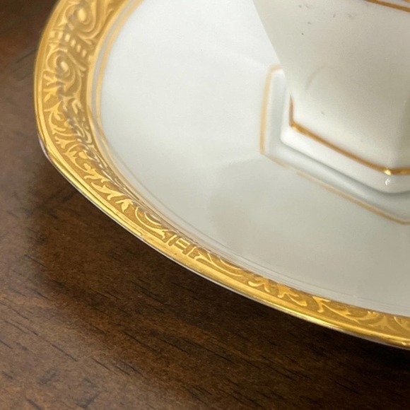 Ovington Bros Co Austria Cup Saucer Demitasse Intricate Gold Encrusted - Picture 5 of 16